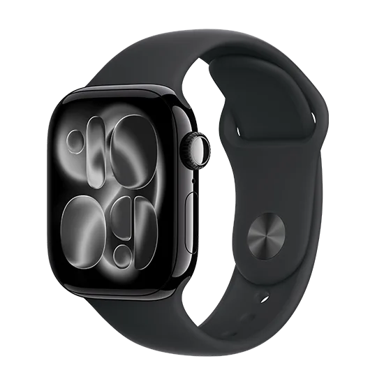 Watch Apple Watch Series 11 (2025) LTE 42mm Jet Black Aluminium Case with Sport Band S/M - Black