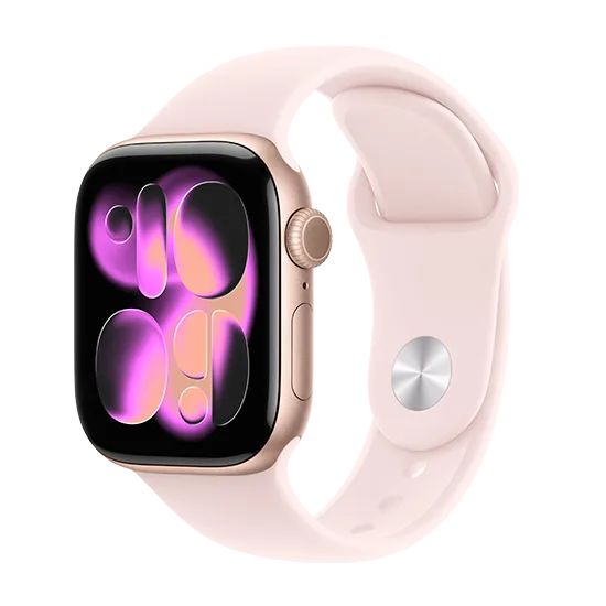 Watch Apple Watch Series 11 (2025) LTE 42mm Rose Gold Case with Light Blush Sport Band S/M - Rose Gold